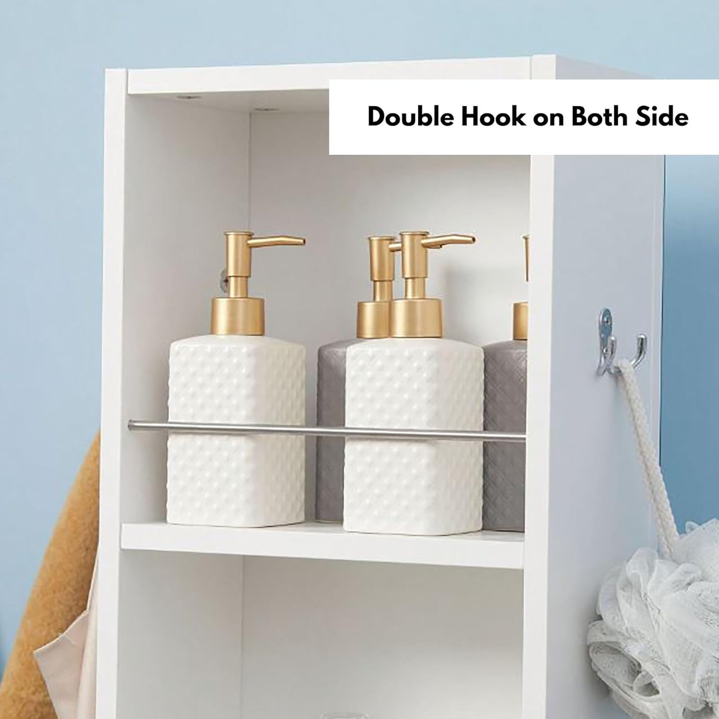 SpinMirror Rotating Bathroom Storage Cabinet