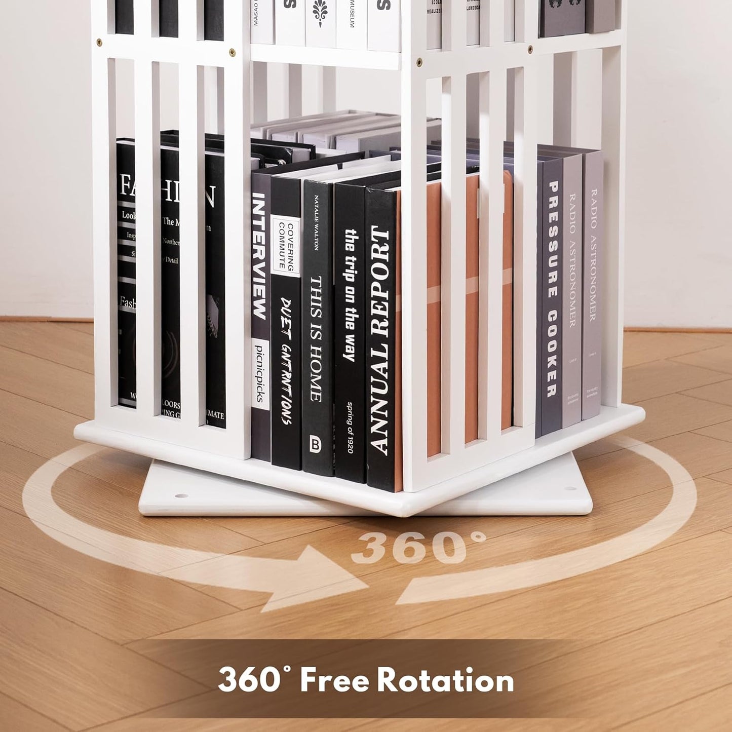 SpinVault 360 Rotating Bookshelf Tower
