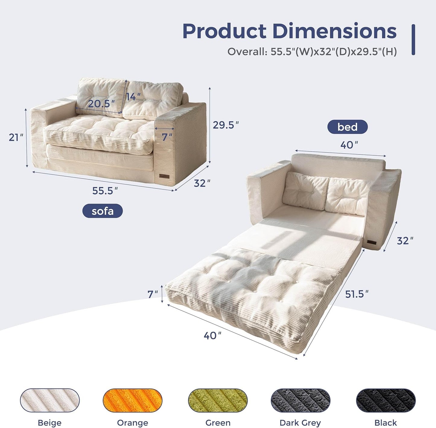 RevoRest Convertible Sofa