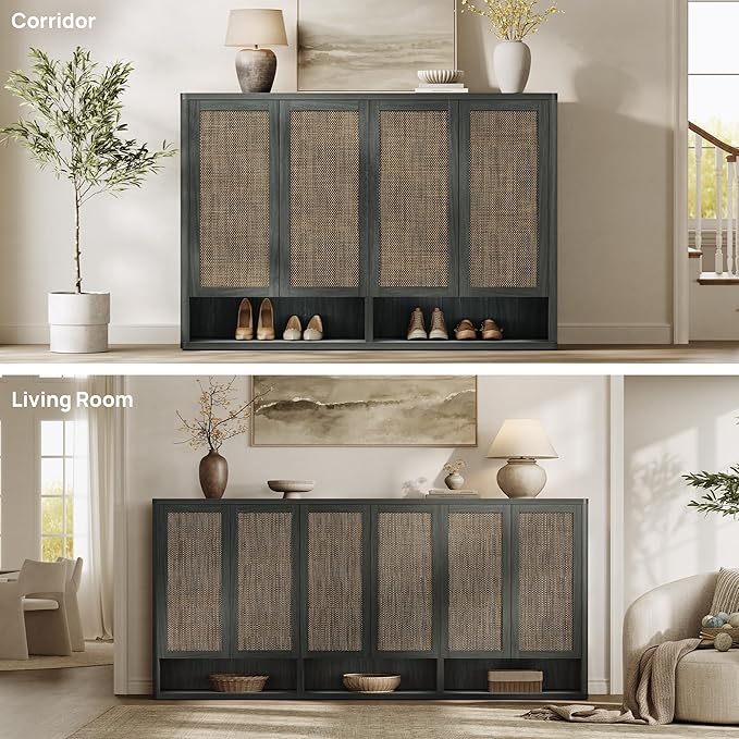 RattanHide Entryway Shoe Cabinet