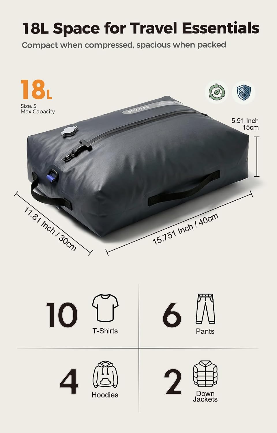 PackSlim Travel Compression Bags