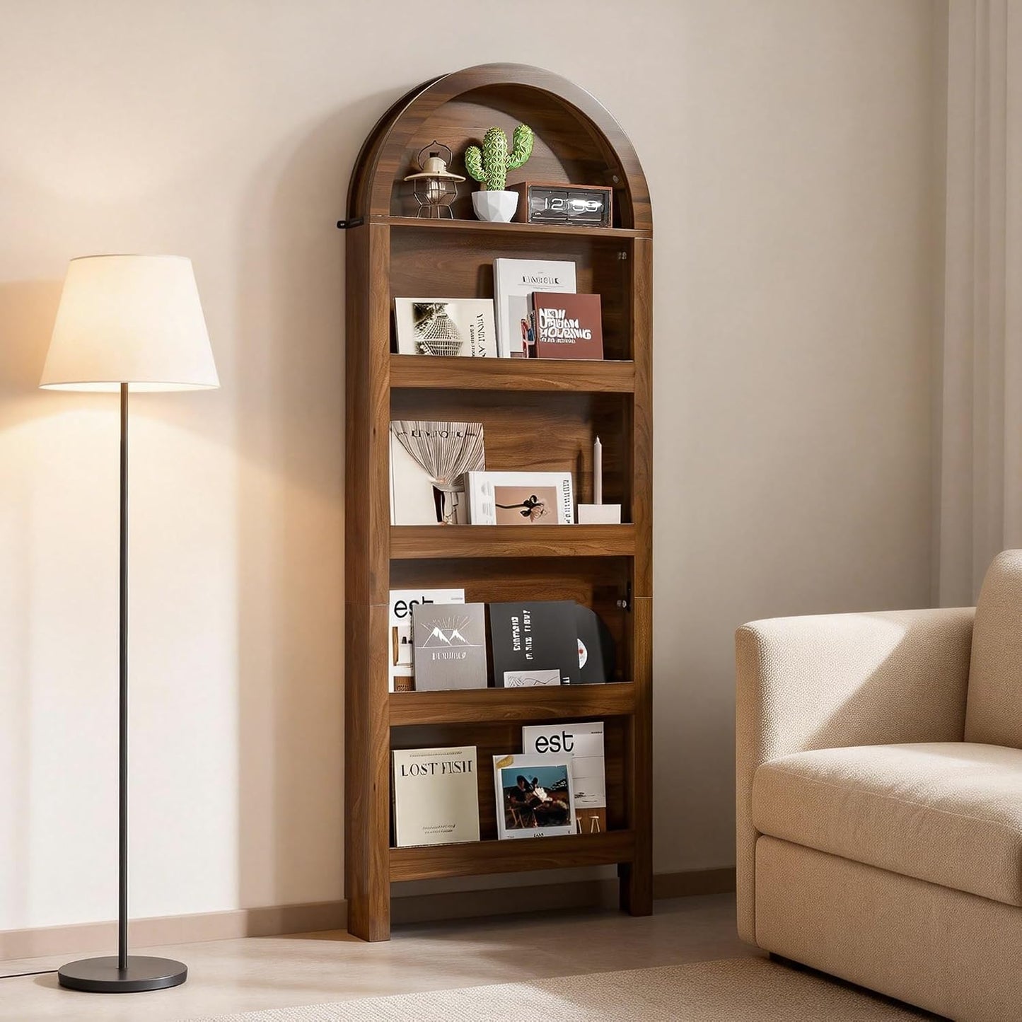 SlimArc 5-Tier Bookshelf