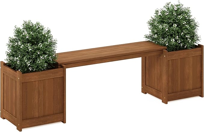 BloomSeat Garden Bench with Planters