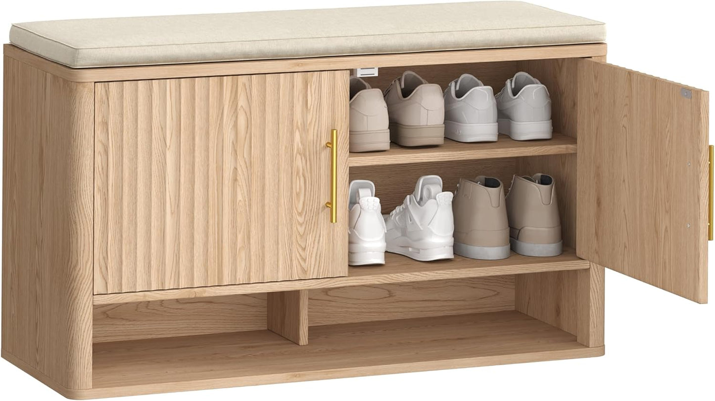 OakLoom Shoe Bench