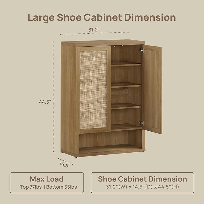 RattanHide Entryway Shoe Cabinet
