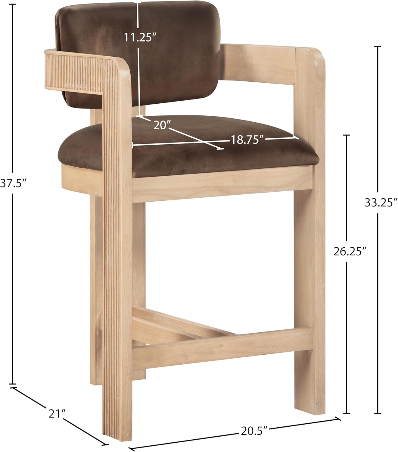 Sienna Fluted Stool