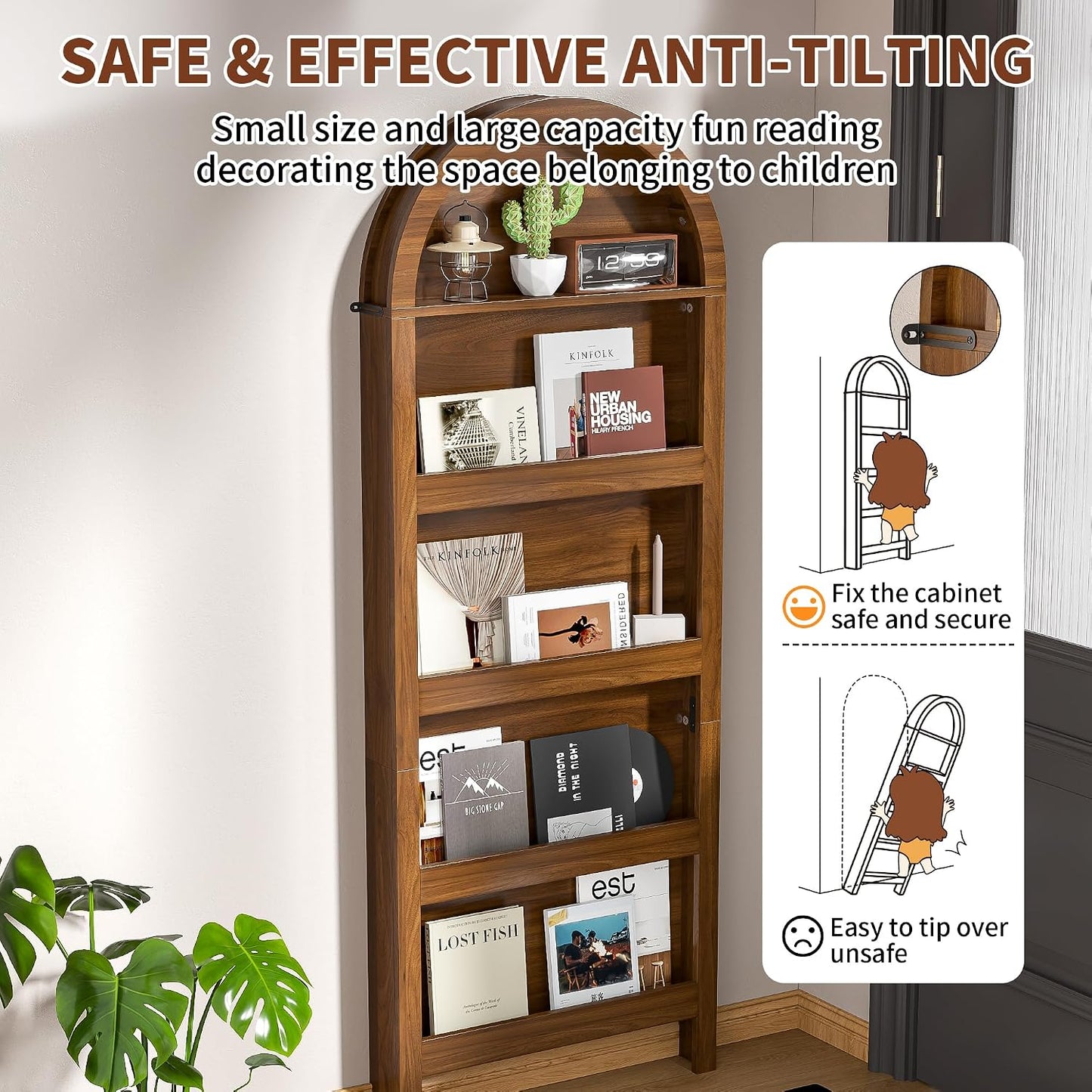 SlimArc 5-Tier Bookshelf
