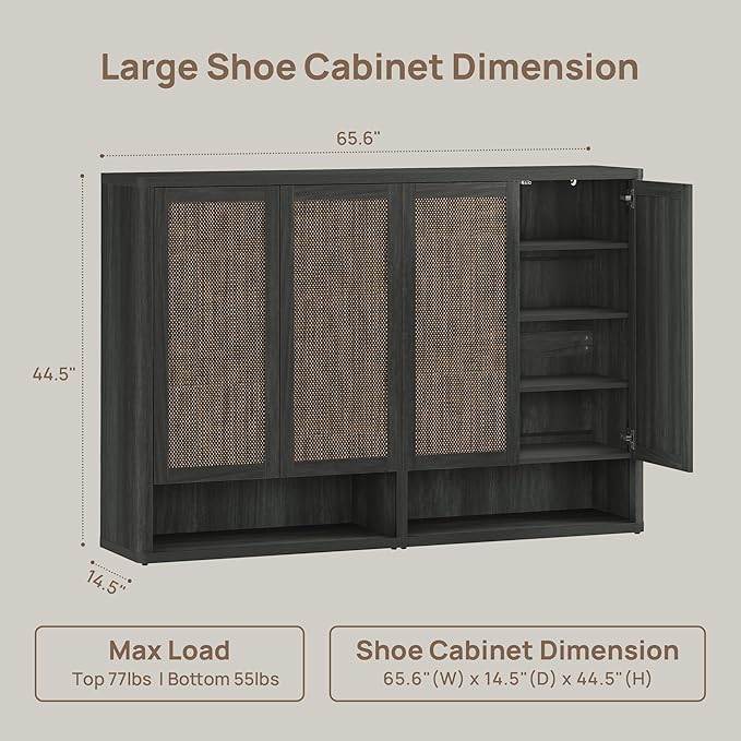 RattanHide Entryway Shoe Cabinet