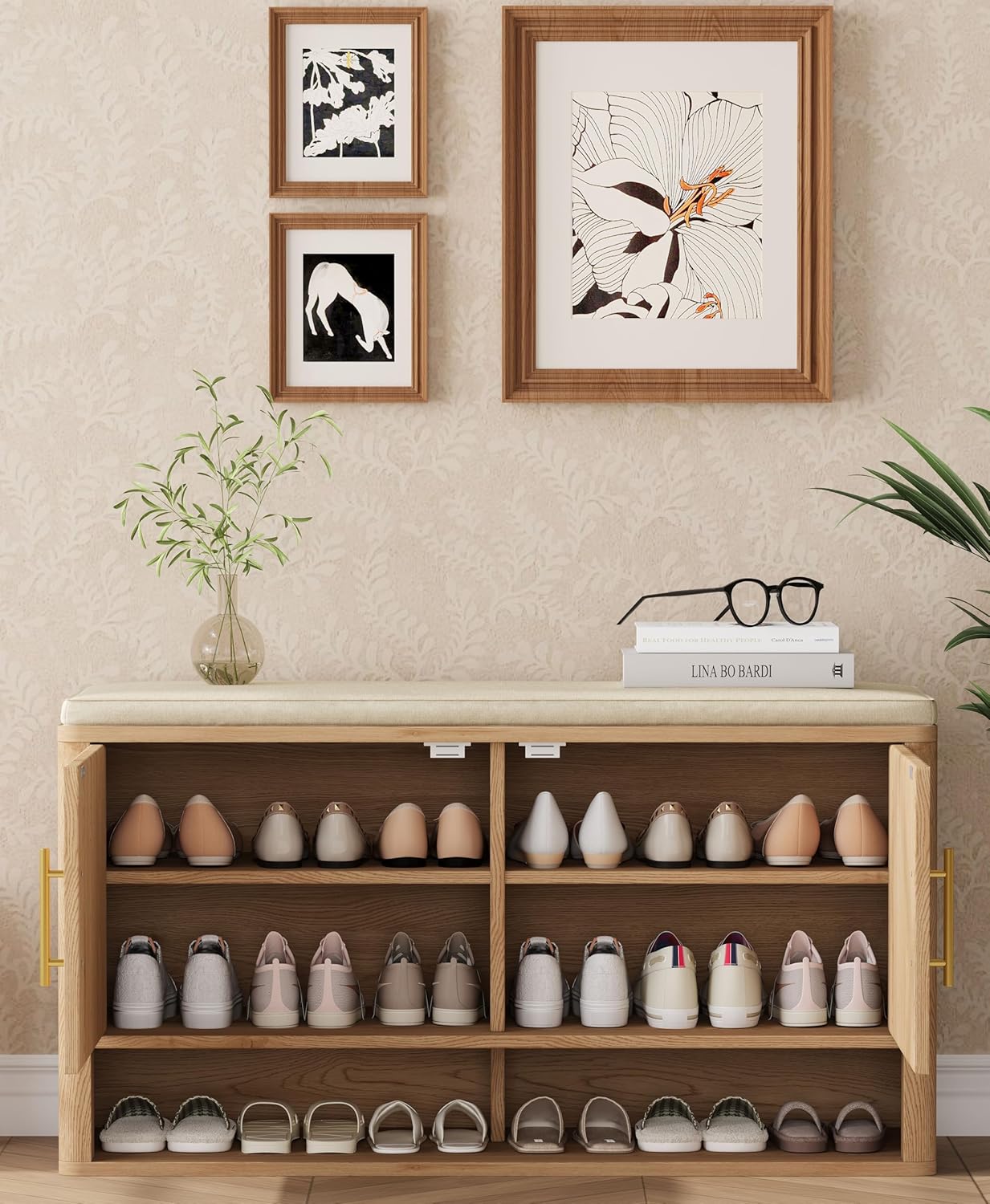 OakLoom Shoe Bench