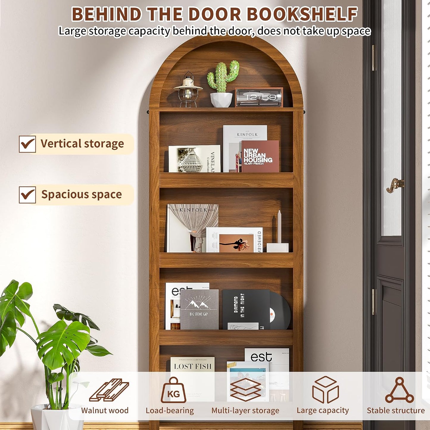 SlimArc 5-Tier Bookshelf