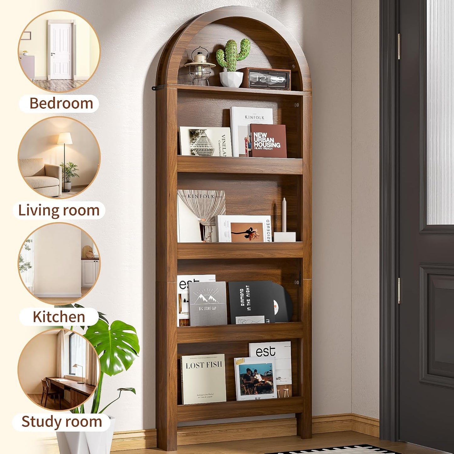 SlimArc 5-Tier Bookshelf