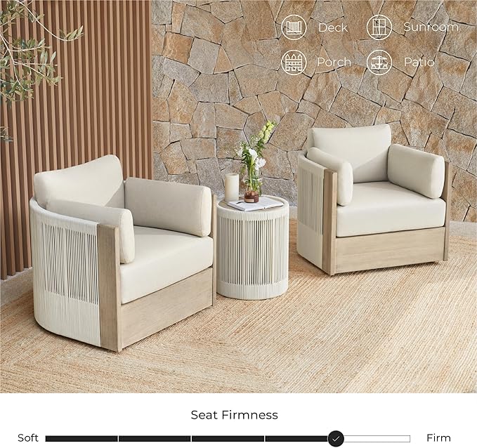 BohoSwivel Rattan Patio Chair