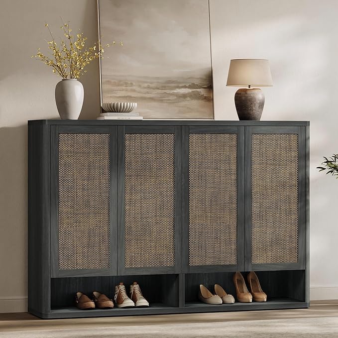 RattanHide Entryway Shoe Cabinet