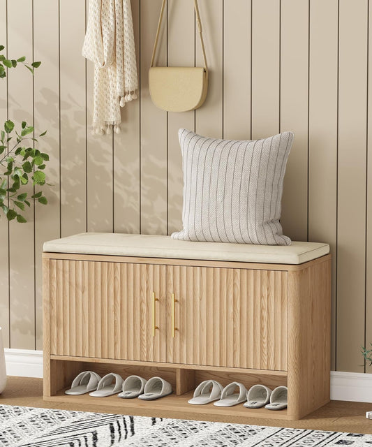 OakLoom Shoe Bench