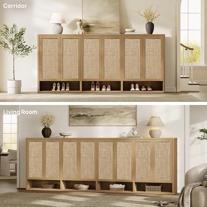 RattanHide Entryway Shoe Cabinet