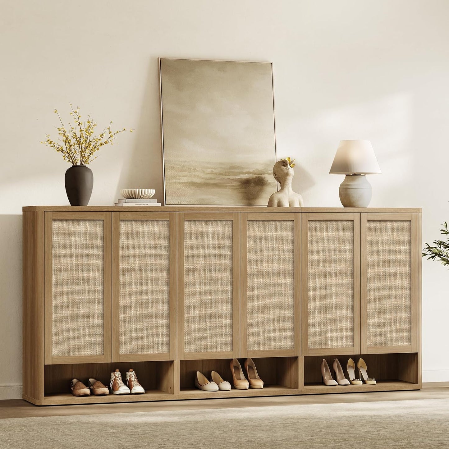 RattanHide Entryway Shoe Cabinet