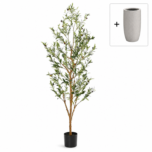 OliveGlow 7FT Faux Olive Tree
