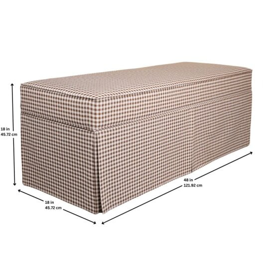 CasaBelle Skirted Storage Bench
